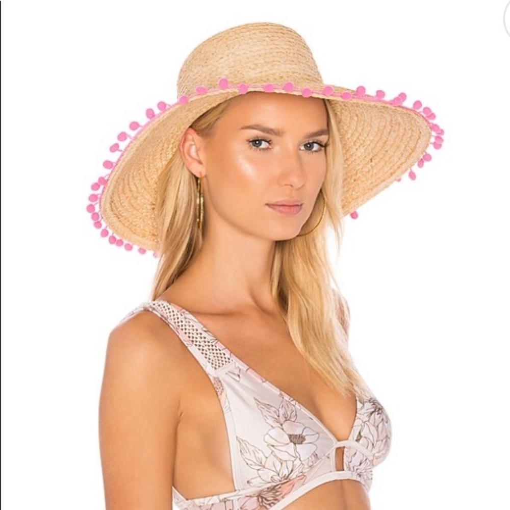 Revolve “Hat Attack” Raffia Braid Lampshade Hat. - image 2